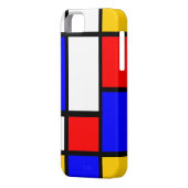 Klassischer Mondrian Case-Mate iPhone Hülle (Rückseite Links)