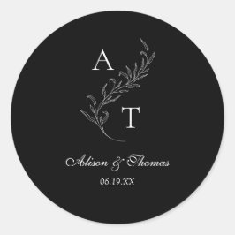 Klassischer Monogram-Umschlag Aufkleber