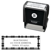 Klassischer Monogramm Einfache Rücksendeadresse Na Permastempel (Beispiel)