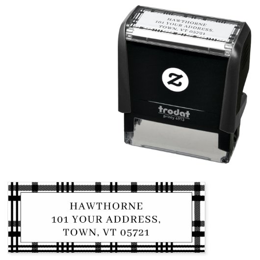 Klassischer Monogramm Einfache Rücksendeadresse Na Permastempel (Beispiel)