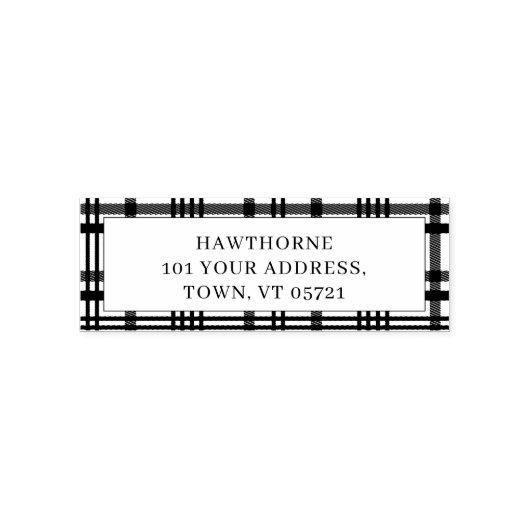 Klassischer Monogramm Einfache Rücksendeadresse Na Permastempel (Design)