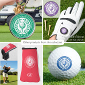 Klassischer Monogramm-Individuelle Name Schwarz-we Golf Headcover
