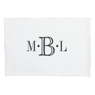 Klassischer Monogramm-Kissenfall Kissenbezug