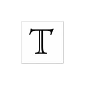 Klassischer Monogramm-Letter T 1 Zoll-Briefmarke Gummistempel (Prägung)