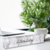 Klassischer Monogramm-Name auf Marmoraussehen Namensplakette