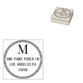 Klassischer Monogramm-Siegel-Rundkautschuk der Rüc Gummistempel (Stempel)