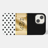 Klassischer Monogramm-Stil iPhone Hülle (Rückseite (Horizontal))