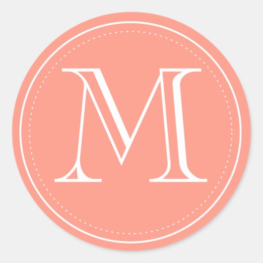 Klassischer Monogramm-Umschlag Aufkleber von Origa (Vorderseite)