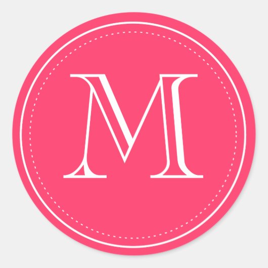 Klassischer Monogramm-Umschlag Aufkleber von Origa (Vorderseite)