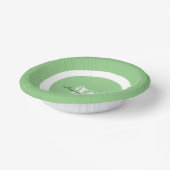 Klassischer Monogrammname Elegant Chic Soft Mint G Pappteller (Gewinkelt)