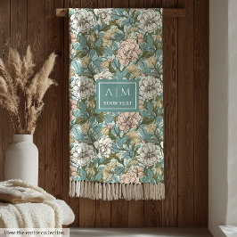 Klassischer Morris inspirierter Pastellblütenwurf Fleecedecke