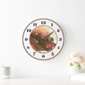 Klassischer Motor, 60163 Tornado. Antiquiert. Große Wanduhr (Zuhause)