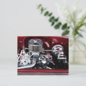 Klassischer Motor Postkarte (Stehend Vorderseite)