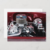 Klassischer Motor Postkarte (Vorne/Hinten)