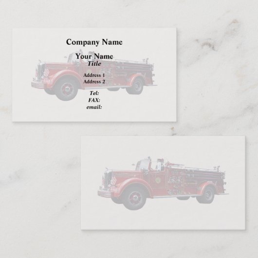 Klassischer Motor Visitenkarte (Vorne/Hinten)