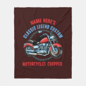 Klassischer Motorrad-Chopper hinzufügen Fleecedecke (Vorderseite)