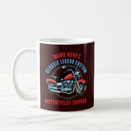 Klassischer Motorrad-Chopper hinzufügen Kaffeetasse