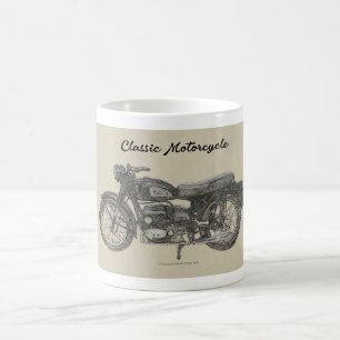 Klassischer Motorrad-Druck aus den 1960er Jahren Kaffeetasse