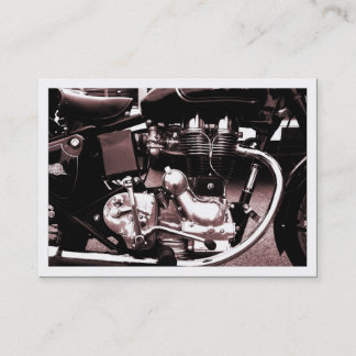 Klassischer Motorrad-Motor, Mini-Fotokarte Visitenkarte