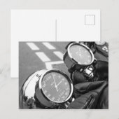 Klassischer Motorrad-Tachometer Postkarte (Vorne/Hinten)