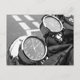 Klassischer Motorrad-Tachometer Postkarte