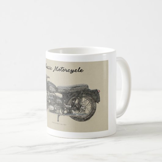 Klassischer Motorraddruck der 60er Jahre Kaffeetasse (VorderseiteRechts)