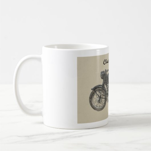 Klassischer Motorraddruck der 60er Jahre Kaffeetasse (Links)