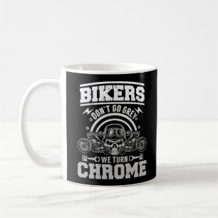 Klassischer Motorradfahrer Biker gehen nicht grau Kaffeetasse
