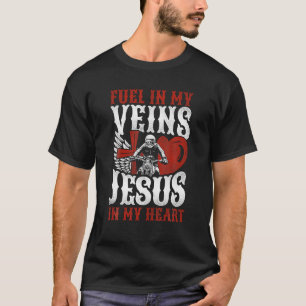 Klassischer Motorradfahrer Jesus Faith Christlich T-Shirt