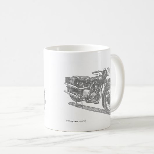 Klassischer Motorradkalender (britischer Klassiker Kaffeetasse (VorderseiteRechts)