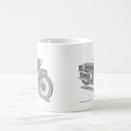 Klassischer Motorradkalender (britischer Klassiker Kaffeetasse (Mittel)
