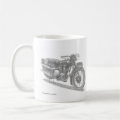 Klassischer Motorradkalender (britischer Klassiker Kaffeetasse (Links)