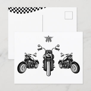 Klassischer Motorradmechaniker Postkarte