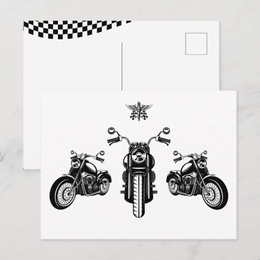 Klassischer Motorradmechaniker Postkarte (Vorne/Hinten)