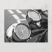 Klassischer Motorradspeedometer Postkarte (Vorderseite)
