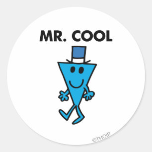 Klassischer Mr. Cool Pose Runder Aufkleber