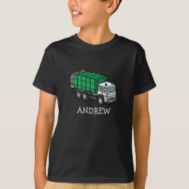 Klassischer Müll/Gerecycelt LKW mit Kindername T-Shirt