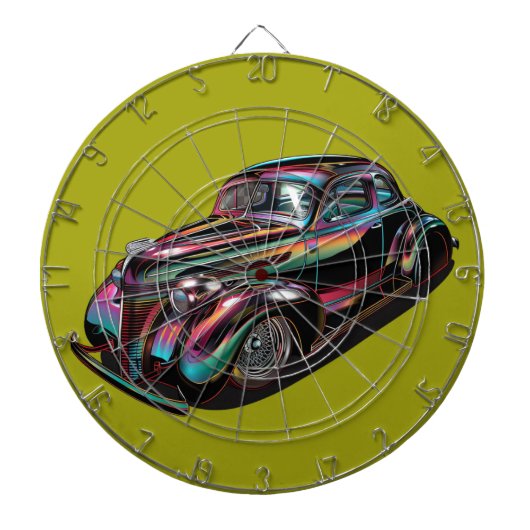 Klassischer Muscle Car Dartscheibe (vorne)