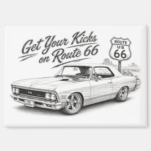 Klassischer Muscle-Car-Magnet Magnet (Vorderseite)