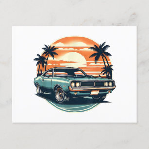 Klassischer Muscle-Car-Retro-Vintage-Stil Begleitkarte