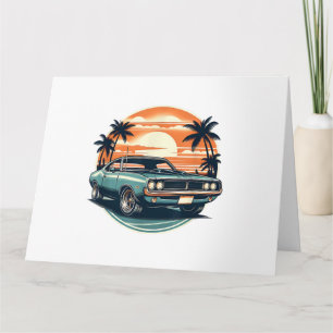 Klassischer Muscle-Car-Retro-Vintage-Stil Karte