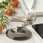 Klassischer Musikdrache Schlüsselanhänger (Seite)