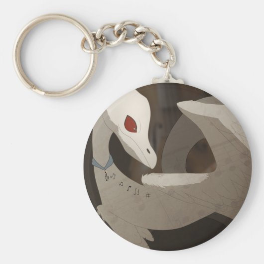 Klassischer Musikdrache Schlüsselanhänger (Vorne)