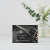 Klassischer Musiker/Musikladen Schwarze Geige Visitenkarte (Stehend Vorderseite)