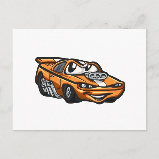 Klassischer Muskelkarosseriebauer - Cartoon wählen Postkarte (Vorderseite)