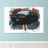 *~* Klassischer Muskelwagen Antiker alter Leinwanddruck (Insitu (Holzboden))