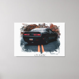 *~* Klassischer Muskelwagen Antiker alter Leinwanddruck