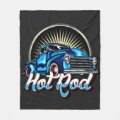 Klassischer Muskelwagen des blauen Frisierten Auto Fleecedecke (Vorderseite)