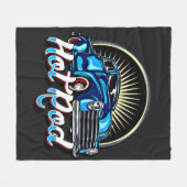 Klassischer Muskelwagen des blauen Frisierten Auto Fleecedecke (Vorderseite (Horizontal))