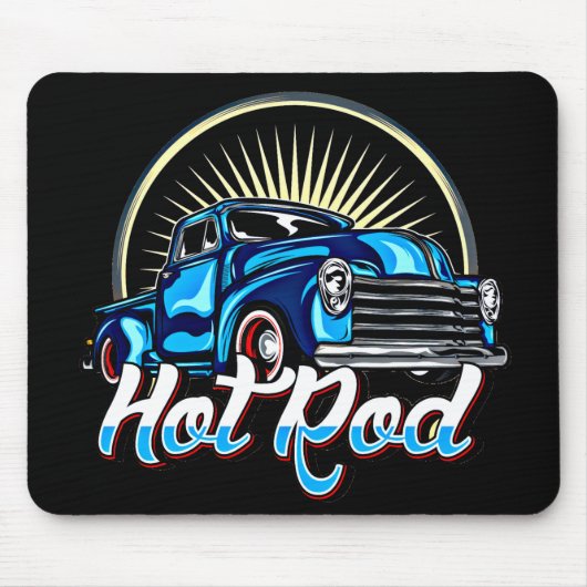 Klassischer Muskelwagen des blauen Frisierten Auto Mousepad (Vorne)